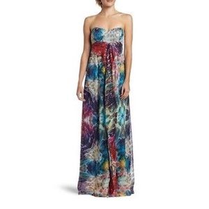 Nicole Miller gold foil gown